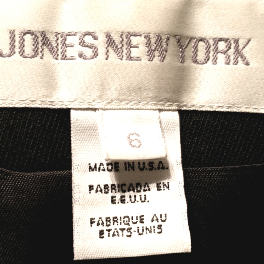 JONES NEW YORK PURE WOOL BLK 3-BUTTON BLAZER SZ 6 - Picture 2 of 8